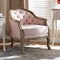 Baxton Studio Genevieve Light Pink Velvet Upholstered White-Washed Oak Wood Armchair 156-9492 - alternate 2